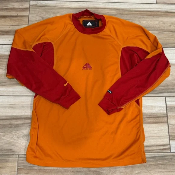 Nike ACG Orange and Red Long Sleeve Shirt - Picture 1 of 5